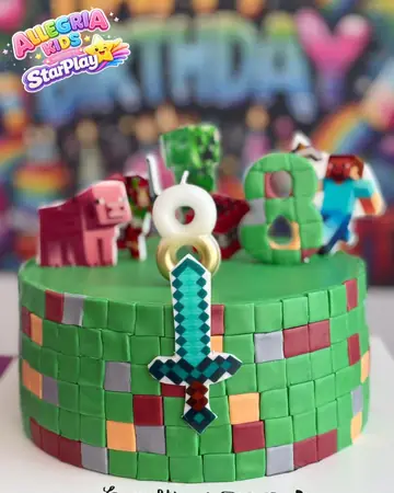 Petrecere cu tema Minecraft · 8 ani la Allegria Kids